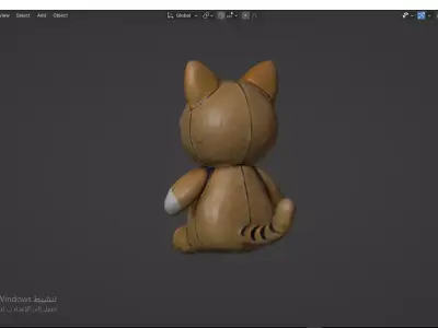 Cat Tedy Bear Toy Low-poly 3D model