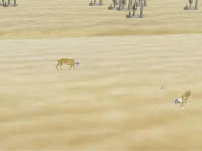 Desert Animal Scene Free 3D model