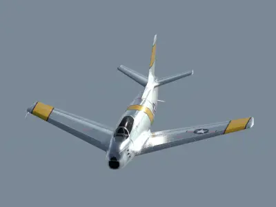 F-86 Sabre USAF Clean Low-poly 3D model