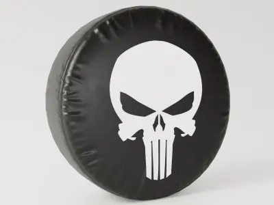 Tire Cover Low Poly PBR 4K Low-poly 3D model