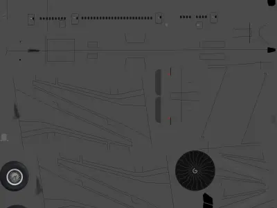 Boeing 787 8 Low-poly 3D model