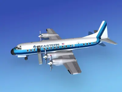 Lockheed L-188 Electra HP Eastern Airlines 3 3D model