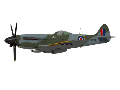 Supermarine Spitfire Mk-XIV 3D model