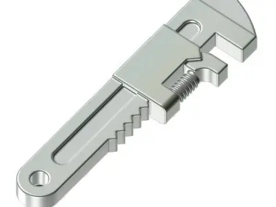 Steel Adjustable Spanner 3D model