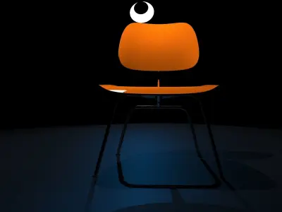 chair orange Free 3D model