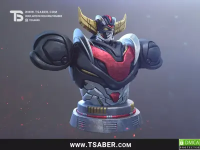 Anime Mech Bust 3D print model