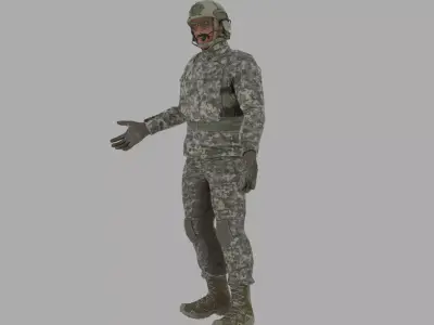 4 Rigged Soldier Pack 3D model