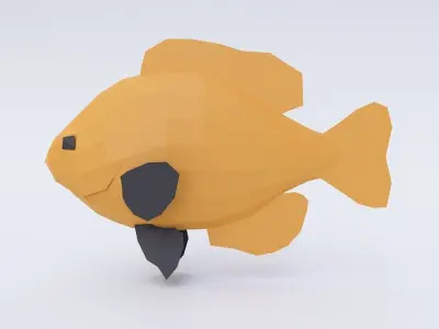 Common bream fish 3d model  Low-poly 3D model