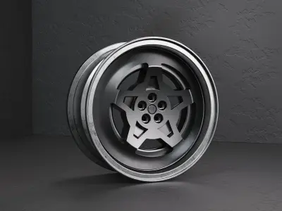 Rims centre auto car 4 carbon 3D model