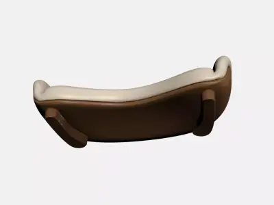 Luxury Curved Sofa Organic Designer Furniture Textures Included Free 3D model 2