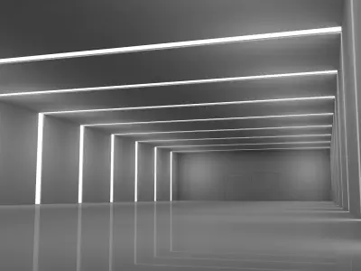 Sci Fi Tunnel 3D model 66