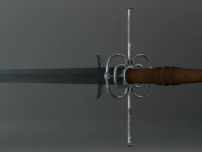 Zweihander sword Free low-poly 3D model