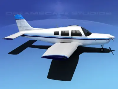 Piper Warrior II 3D model