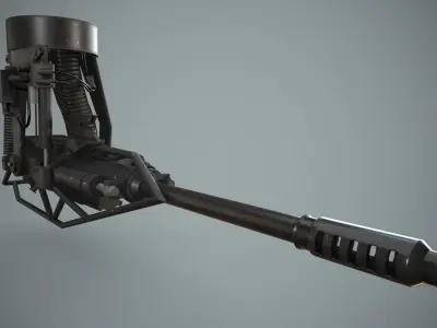 M230 Chain Gun Low-poly 3D model