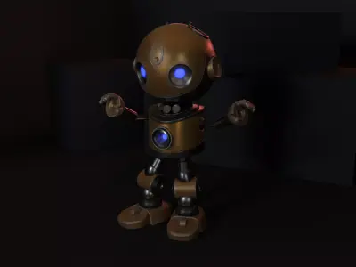 Cute Robot 3D model 11