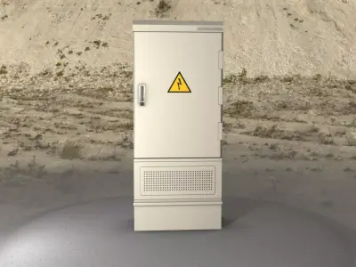 Electrical Distribution Cabinet 96 Low-poly 3D model