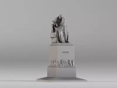 S00013 Nikolai Gogol Monument 3D Printable Model 3D print model