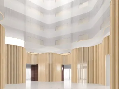 Hotel lobby 01 3D model