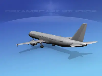 Airbus A321 Bare Metal 3D model