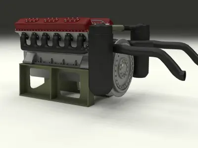 T-34 Engine 3D model