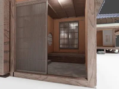 Japanese famouse writers house Kagyu-an built in early 20C 3D model