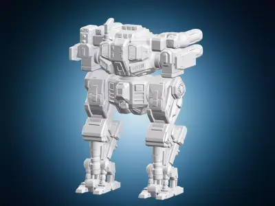 BattleMech Marauder Science Fiction Miniature 3D print model