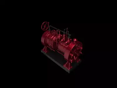 Victorian Steam Engine 3D Model 3D print model