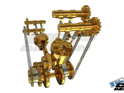 PINKI engine heartdesigned by cosic 3D model