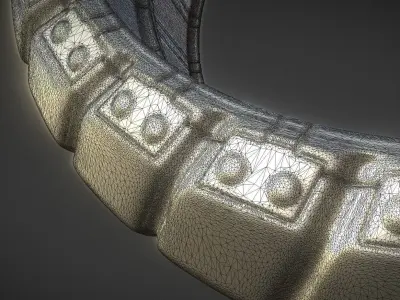 Futuristic Tire High-Poly Version 3D model