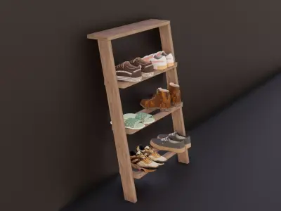 Modern Shoes Holder Free 3D model