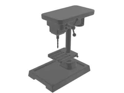 Drilling Machine Low-poly 3D model