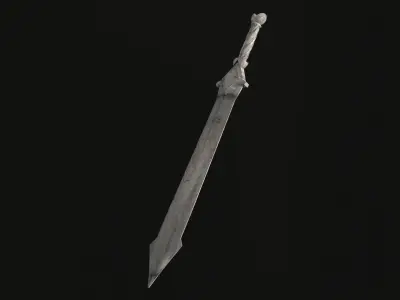 20 swords basemesh lowpoly vol01 Low-poly 3D model