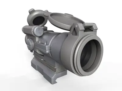Optical sight Low-poly 3D model