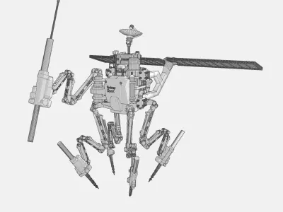 Asteroid Drilling Droid Design 3D model