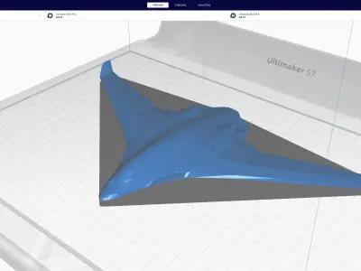 Tupolev PAK DA Envoy Low-poly 3D model