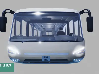 Shuttle bus - Vehicle 3D model