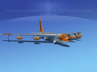 Boeing B-52C Stratofortress V04 3D model