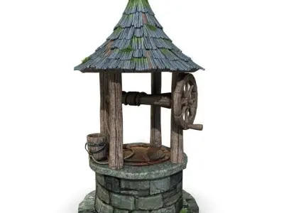 Water Well Medievall 3D model