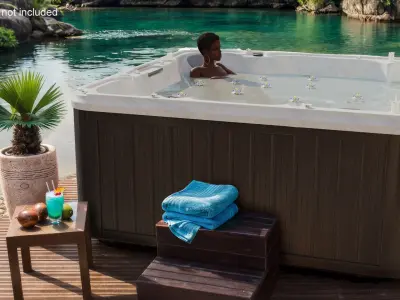 Romantic Bathtub with a Female and Passion Flowers 3D model