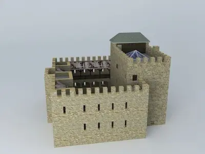 Fortress medieval castle Free 3D model