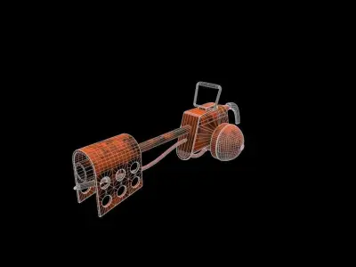 Flame thrower Free low-poly 3D model