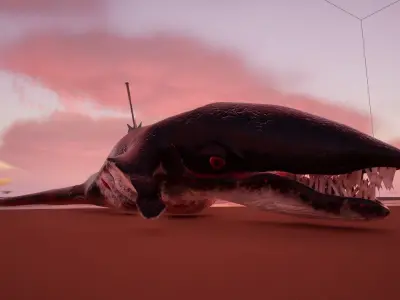 Whale Scary Low-poly 3D model