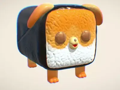 sushi dog 3D model