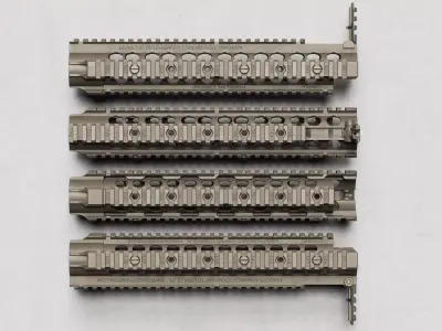 KAC - M110 - URX-2 Handguard - Replica Low-poly 3D model