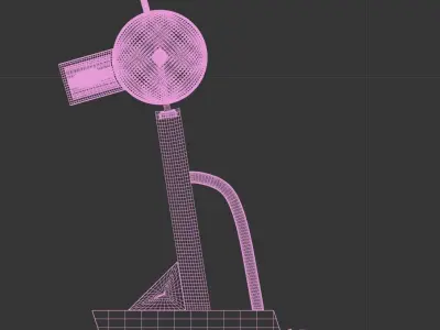 Memphis Milano Tahiti table lamp by Ettore Sottsass 1981 3D model