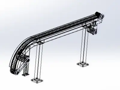 Vibrating conveyor 3D model