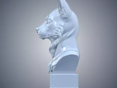 Cybernetic Canine Warrior Statue PM-482 3D print model