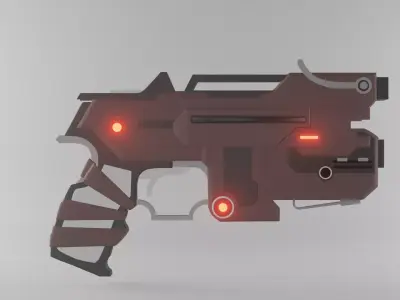 sci-fi gun 3D model