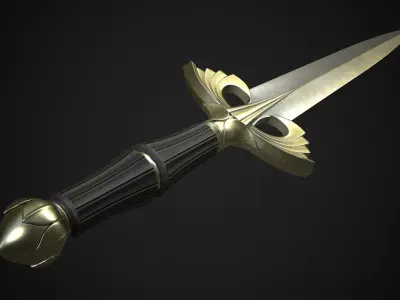 Dagger A5 Low-poly 3D model