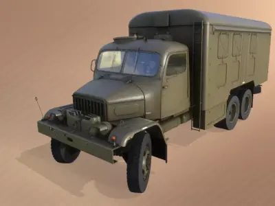 PV3S Truck Van Set Low-poly 3D model